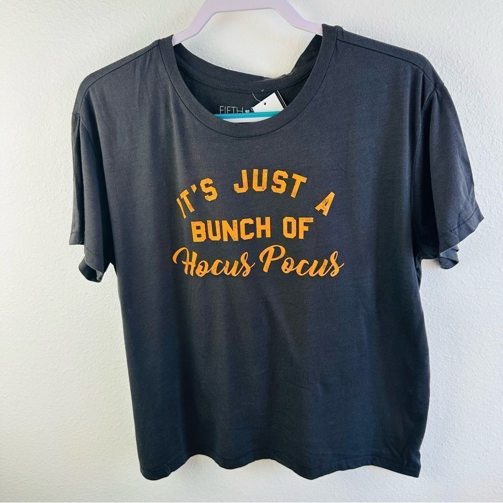 Fifth Sun Gray Orange Hocus Pocus Graphic‎ Tee Size 2X NWT